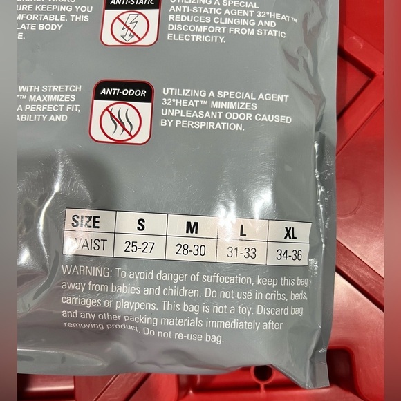 NEW‎ NIP black women’s base layer pants long johns 32 Degrees heat L large - Picture 4 of 4